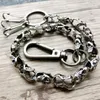 Keychains Gothic Style Silver Color Heavy Waist Chain Skull Wallet For Men Biker Punk Key Fashion Accessory Fier22