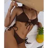 Costume da bagno a colori giallo sexy bikinis pathchwork stampato in bikini set da spiaggia per aliugamio micro perizoma bagni su costumi Biquini 220509 220509