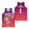 Homens O 2004 FADE 1 Garfield PHX Filme Basquete Jerseys Uniforme Respirável Equipe Cor Preto Branco Laranja Tudo Costurado Para Esporte 2161153