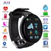 Reloj inteligente D18 para hombres, presión arterial, pulseras impermeables, reloj inteligente para mujeres, Monitor de ritmo cardíaco, rastreador de ejercicios, reloj deportivo para Android IOS