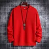 Nowy Sweter Sweter Kolor Męski Okrągły Neck Plush Zagęszczone Trend Mody Dorywczo Ubrania