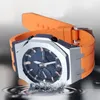Uhrenarmbänder für GMAS2100, Metalllünette, kundenspezifisch, kürzeres Fluorkautschuk-Armband, Edelstahl-Ersatz, kleinstes GMA-S2100-Zubehör, Hele2