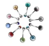 Belly Button Ring Surgical Steel Hypoallergenic Lead and Nickel Free 14 Gauge Navel Piercing Body Jewelry Mixed colors for Women