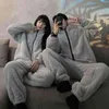 Winter Pajamas Women Coral Fleece Homewear Suit Couple Long Pijamas Men Thickened Velvet Warm Soft Comfortable Pajamas Set L220803