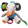 Tecknad elefant åsna plysch leksaker baby rattle hand klocka baby barnvagn spjälsäng hängande skraller jul födelsedagspresent 220531