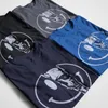 COOLMIND 100% cotone streetwear cranio sorriso maglietta da uomo casual allentato manica corta da uomo maglietta oneck maglietta da uomo tee-shirt top 220527