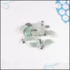 Charms smyckesresultat Komponenter Natural Stone Moon Rose Quartz Tigers Eye Opal Pendants Crystal Clear CH DH6QO