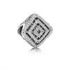 Andy Jewel Authentic 925 Sterling Silver Beads Geometrik Lines Charm Clear Cz Charms يناسب أساور المجوهرات الأوروبية على طراز Pandora 79621CZ