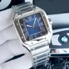 Vierkante horloges 40 mm Genève Echt roestvrijstalen mechanische horloges Kast en armband Mode lichtgevend herenhorloge Herenhorloges Montre De Luxe fabriekscadeau