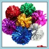 Party Decoration Event Supplies Festive Home Garden 100Pcs 7 Colors Pom Poms Cheerleading Cheering Pompom 5 Dhugd