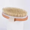 Bath Brush Seco Skin Corpo Macio Natural Bristle Spa A escova de banho de madeira Chuveiro escova escova spa pincéis de corpo sem manusear AA 2022