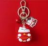Pingente de bunda de gato engraçado 3D chaveiro lembrancinha de festa gatinho sortudo chaveiros amuletos para aniversário presente de natal