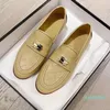 Mode-kwaliteit loafers dames platte zachte schoenen enkele schoen dikke hakken all-match slip-on kleine lederen schoenen luxe