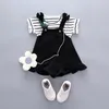 LZH Summer Toddler Neonate Vestiti T-shirt + Tuta 2 pezzi Set Outfit Bambini Casual Suit Abbigliamento per bambini 1 2 3 4 anni 220507