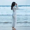 Vestidos Casuais 2022 Sexy Robe de Plage Mulheres Bikini Cobertura Ups Lace Crochet Hollow Out Pareos Para Play Tunics Beach Dress Cardigan