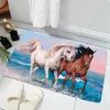 Dywany grupa koni drukowane maty drzwi galopowane mata kuchenne sypialnia dekoracje dla zwierząt podłoga bez poślizgu flanelowe