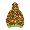 디자이너 남성 여성 후드 인기 상어 패턴 스포츠웨어 위장 Zip Up Hoodies 재킷 크기 S-XXXL