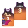 Maglie di pallacanestro di film 3# Maglia nera dell'anatra di Darkwing