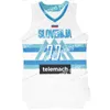 New Custom Luka Doncic #77 Team Slovenija Rare Basketball Jersey Top Print White Blue Any Name Number Size S-4XL