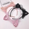 Hair Accessories Baby Girls Bands Cats Ear For Children Sequins Headband Mesh Hoop Kids Princess Prom Fashion