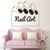 Adesivi a parete Design Design decalcomania Segnala per nail art Finestra unghie per la decorazione salone artista murales personalizzato logowallwall