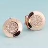 18K Rose Gold Plated Classic Designer Stud Earring 925 Stelring Silver Cz Diamond Earrings for Women Mens med originalboxuppsättning för Pandora