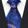Bow Ties Blue Fashion Silk för Classic Extra Long Green Grey Mens Nathtie Paisley 63 "160 cm Wedding Businessbow
