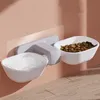 Cat Bowl Automatisk matare Justerbar höjd Dubbelskålar S Feeding s Mat Dispenser Dog Vattenbehållare Pet Produkter 220323