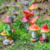 Garden Decorations Resin Animal Mushroom Figurine Terrarium Craft Fairy Miniature Ornament Landscape Bonsai Decoration Dollhouse GardeningGa