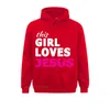 Men's Hoodies & Sweatshirts This Girl Loves Jesus Faith Based Quote Christian Pullover Hoodie Latest Normal Women Sportswears Fitness