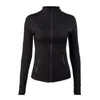 Lu New Yoga Wear Jackets Hooded Definiera tröjor Kvinnor Designers Sportjacka rockar dubbelsidig slipning Fitness Chothing Hooded Long Good Top