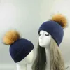 Vinterhattar mamma och barn beanie set kvinnor småbarn barn baby pojke flicka varm keps kashmir stickad beanie hatt vuxna barn kepsar j220722