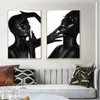 Black Woman Poster Canvas Painting Home Decor Girl Poster e stampe Wall Art per soggiorno Immagini decorative