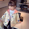 2022 Hot Selling Spring Autumn Girls Jacket Cartoon Print Cotton Can Be Wear On Both Sides Hoodies Windbreaker For Kids J220718