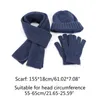 Basker unisex vinter 3 st beanie hatt långa halsdukhandskar set fast färg stickad varmare f3mfberets wend22