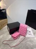 Pink Chain Handy Bag Designer Luxus 5A High-End-Qualität Mode-Achselhöhlen-Bankett-Münzgeldbeutel