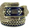 Ceintures de ceinture H G FF Western Cowboy CD BB TB Simon Fashion Cowgirl Bling strass avec aigle Concho clouté boucle amovible La