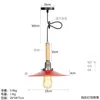 Lampade a sospensione Nordico Industriale El Ristorante Negozio di abbigliamento Soggiorno creativo Comodino Passaggio Lampada a sospensione a LED rossa Lampada da appendere per interniPe