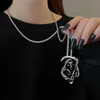 12 Stück Vintage Gothic Grim Reaper Death Scythe Skull Anhänger Halskette für Männer Frauen Schmuck