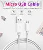 1M 2M Micro USB Kabel Szybkie ładowanie Podałek sznurka dla Samsung Xiaomi Huawei Android Telefon Kable