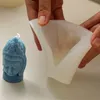 تمثال Guanyin Silicone DIY ثلاثة شمعة بوذا صنع راتنج الصابون هدايا العفن الحرف ديكور المنزل 220629