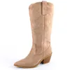 Bonjomarisa te koop mode cowgirls cowboy borduurwerk western laarzen vrouw dikke hoge hakken rijden wandelen casual schoenen 220810