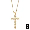 Pendant Necklaces Gold Chain Letter MAMA MOM Heart Necklace Copper Zircon White Stone Cross Mother Jewelry Gift Nkeb033Pendant