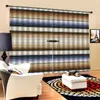 Tende per tende Po Blackout Window Tende 3D di lusso per soggiorno Stripe RoomCurtain