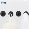 FRAP 4pcs رداء الأسود من الفولاذ المقاوم للصدأ الجدار شماعات الحمام التبعي منظم الملابس رف y190051 y200108