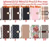 Leather Designer Luxury Wallet Phone Cases For iPhone 14 13 12 11 Pro X XR XS With Wrist strap