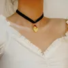 Chokers Classique Joyeux Noël Cadeau Collier De Velours Noir Pendentifs Beau Père Noël Big Beard Bijoux Pour Femmes Et GiftChokers Godl22