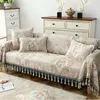 Pokrywa krzesełka gęsta sofa okładka ręczników z frędzlami 1/2/3/4 SEater Jacquard Flower Single Fotel Rapa Longoe Kanapa bez szelki