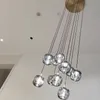 계단 펜던트 램프 LED LONG LINE LAMP 현대 샹들리에 이중 듀플렉스 건물 고층 거실 홀 조절 가능한 교수형 조명