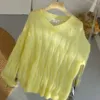 Kvinnors tröjor Kvinnor Kvinnors tröja 2022 Solid Color V-Neck Pullover Thin Knit Mohair Wool